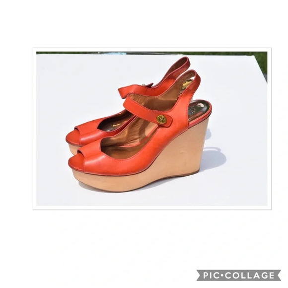 Coach platform wedge sandals - Picture 1 of 8